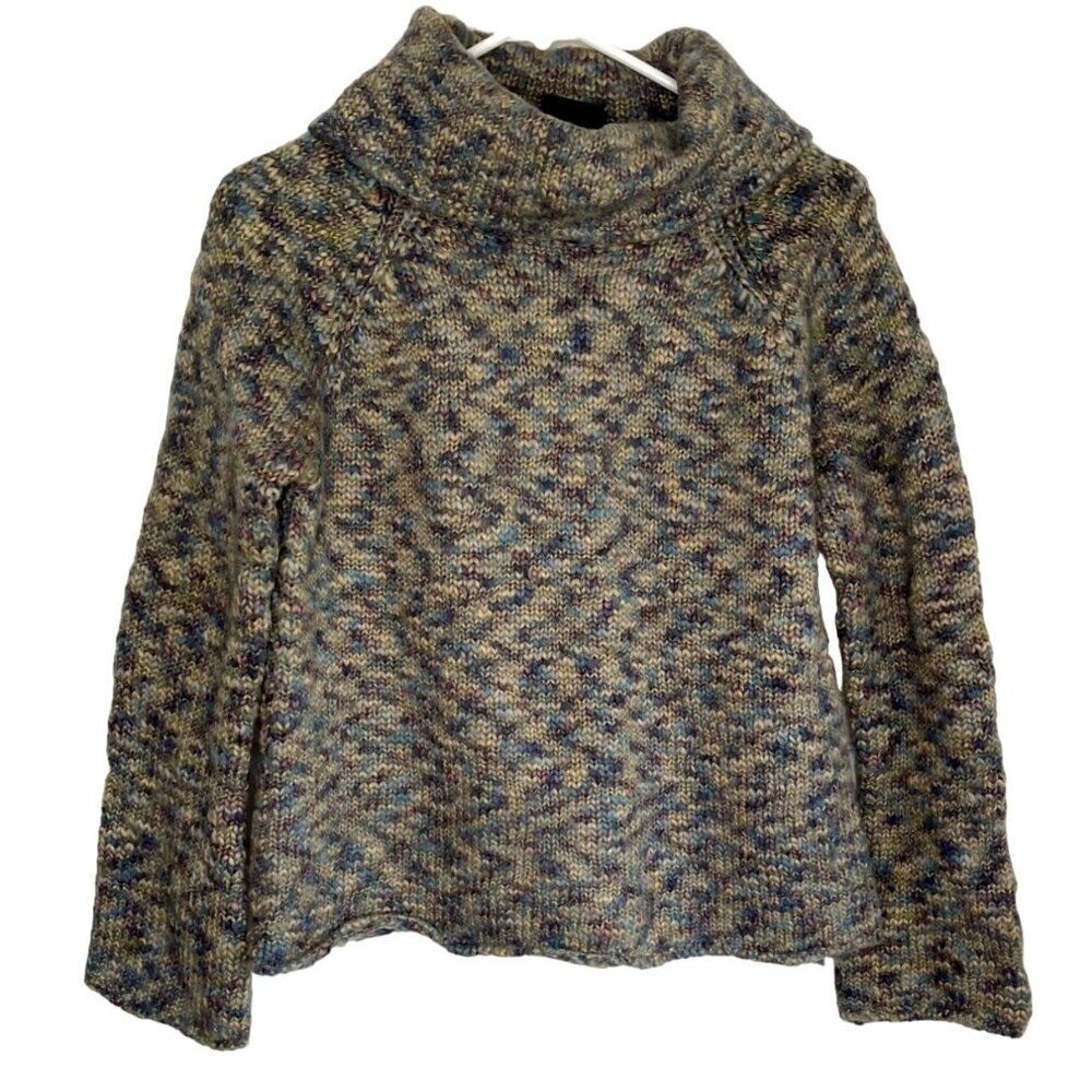 Vintage Y2K Two Star Dogs TSD Wool Blend Cropped Turtleneck Sweater Size M